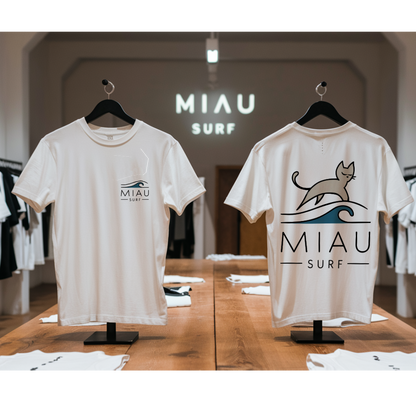 CAMISETA MIAU SURF